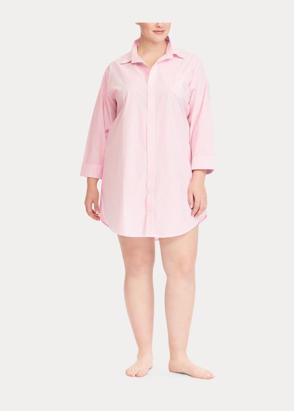 Women's Ralph Lauren Striped Cotton Sleep Shirt | 180253TER